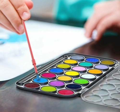 Water colour paint block - water,
