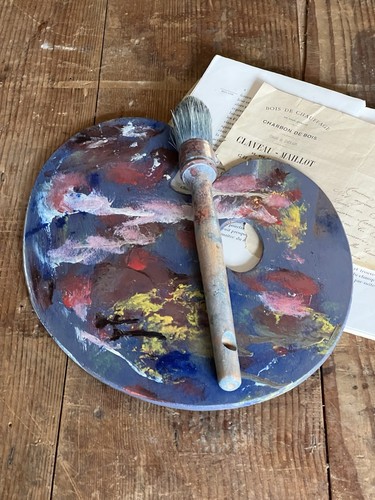 Vintage french paint - brush, and