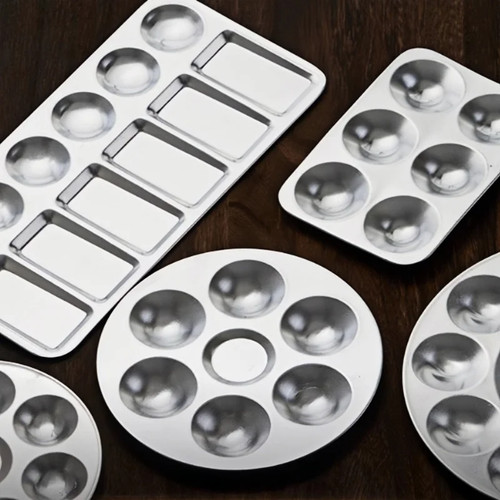 10pcs aluminum paint palette - aluminum,