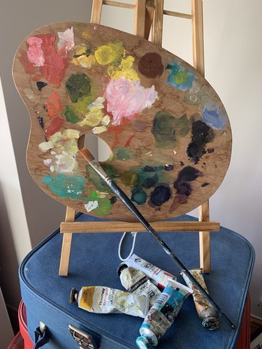 Vintage artist paint - vintage, palette