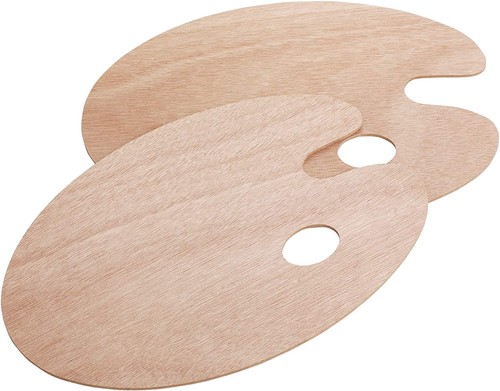 Wooden paint palette - wooden,