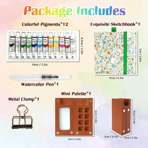 Pcs portable watercolor - 5,