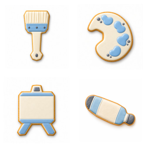 Artists table cookie cutters - cookie,