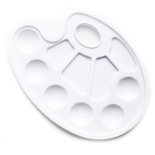 Oval artist paint mixing - oval,