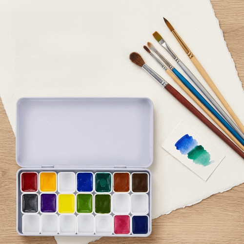 Watercolor paint box empty - watercolor,