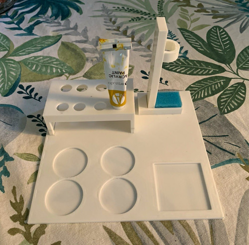Plastic artist paint palette - plastic,